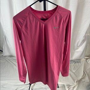 Nike Pro Combat Pink Long Sleeve Shirt